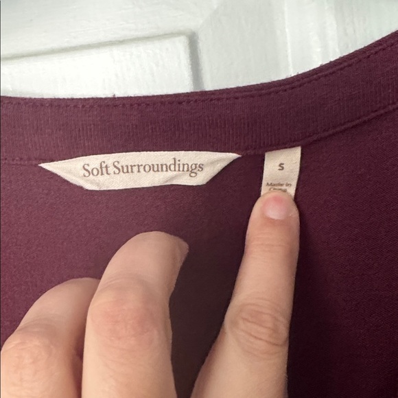 Soft Surroundings Deep Red Knit Top - Picture 6 of 8